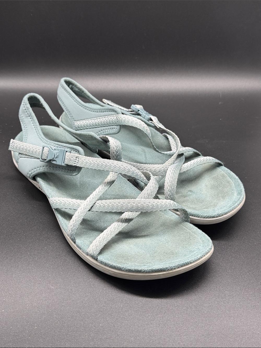 Merrell Women's Light Teal Multi-Strap Slingback Sandals Sz 11